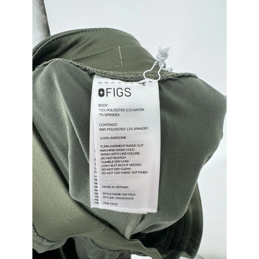 FIGS Technical Collection High Waisted Yola Scrub Pants Cargo Womens 3XL Moss